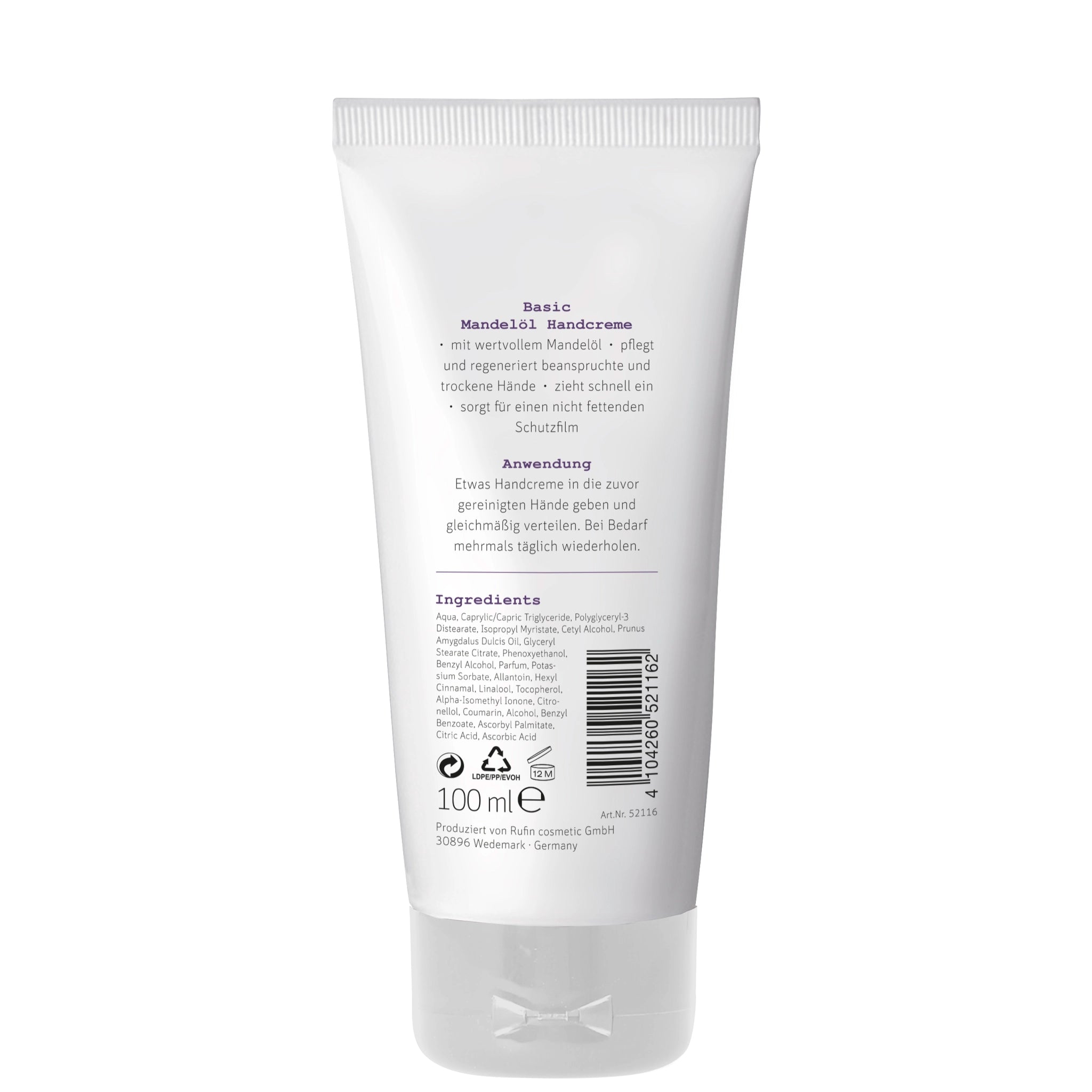 ProfiLine by swiss o par Basispflege Mandelöl Handcreme 100ml-Profiline by swiss o par-Selective Shop